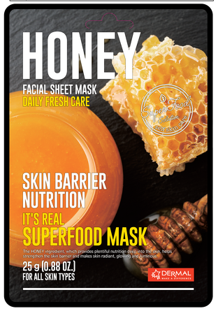 Тканевая маска It's Real Superfood Mask с экстрактом меда 23мл Dermal