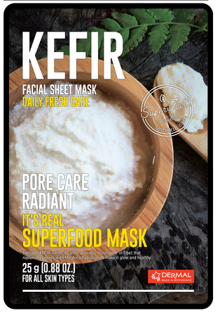 Тканевая маска It's Real Superfood Mask с экстрактом кефира 23мл Dermal