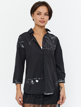 Рубашка Квадра 2 Лагуна