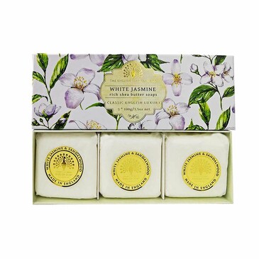 Набор мыла Белый жасмин в подарочной упаковке, (3 шт. по 100 гр) The English Soap Company