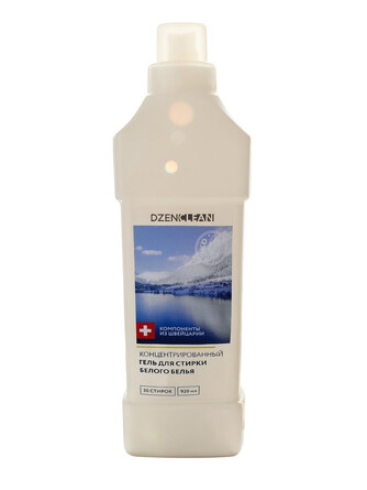Гель для стирки белого белья концентрированный 920 мл, DzenClean