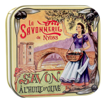 Мыло в металлической коробке с лавандой Мост Авиньона, 100 гр. La Savonnerie de Nyons