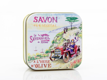 Мыло с лавандой в металлической коробке Прогулка, 100 гр. La Savonnerie de Nyons