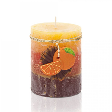 Свеча Апельсин с корицей колонна Bartek-Candles