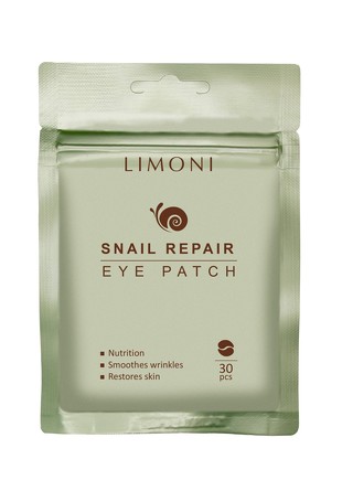 Патчи для век восстанавливающие с экстрактом секреции улитки Snail Repair Eye Patch (30 шт.), 30 шт Limoni