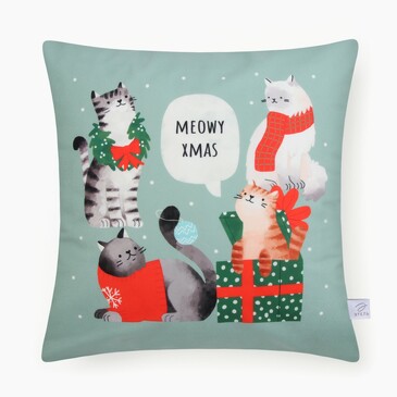 Чехол на подушку Meow X-mas Этель