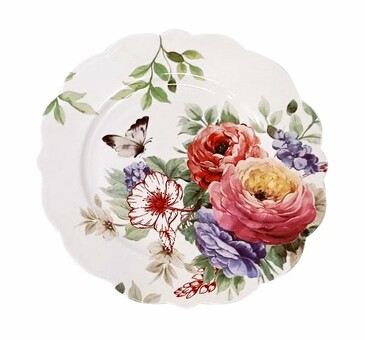 Набор тарелок обеденных Цветы (6 шт. по 27 см)   МФК
