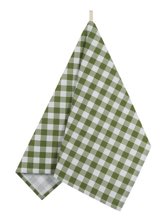 Полотенце кухонное Green check, клетка, зеленый Guten Morgen