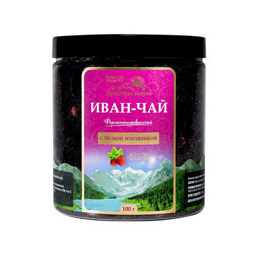 Напиток чайный Иван-чай ферментированный с лесной земляникой 100 гр Предгорья Белухи Smart Bee