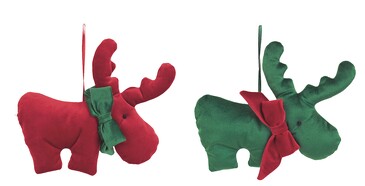 Набор подвесок Олень красный/зеленый (2 шт. по 19х17 см) TonoSUTono