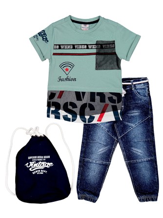 Комплект (футболка, джинсы и рюкзак)  Verscon