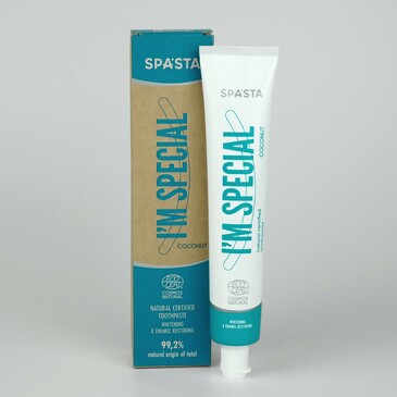 Натуральная сертифицированная зубная паста I'M Special Whitening&enamel restoring (Ecocert), 75 мл Spasta