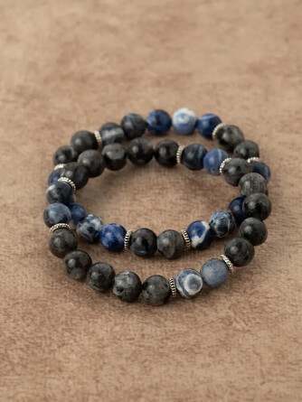 Браслет для Дев (2 шт.) из натурал. камней Твой зодиак