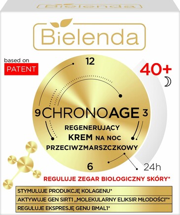 Крем для лица ночной. Регенерирующий, против морщин, Chrono Age 24, 50 мл Bielenda