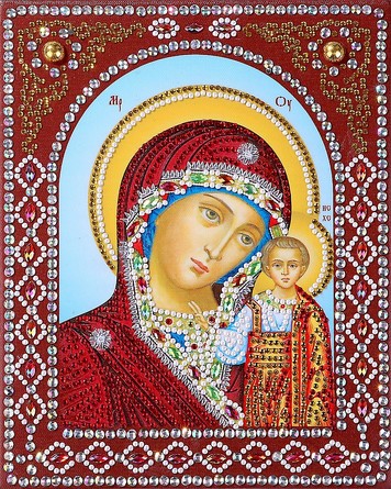 Икона с фигурными стразами. Пресвятая Богородица Казанская Color Kit