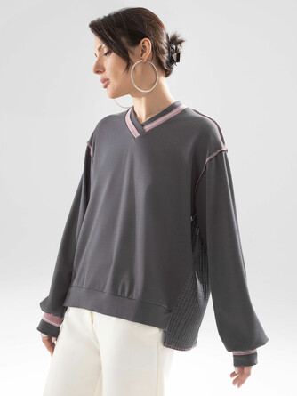 Свитшот с акцентными швами Успех в руках Charuttimoda