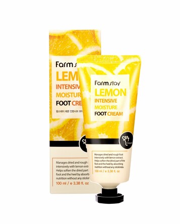Крем увлажняющий для ног с лимоном интенсивно Lemon Intensive Moisture Foot Cream 100 мл FarmStay