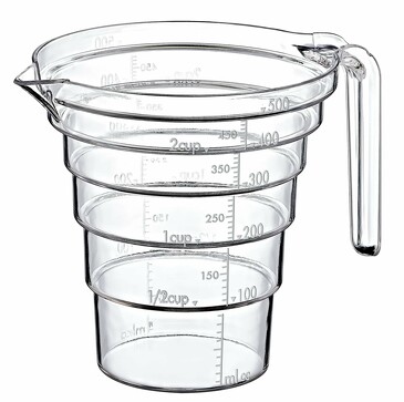 Кувшин мерный прозрачный 500 мл, с ручкой и носиком, 14,5х6х12 см EmHouse