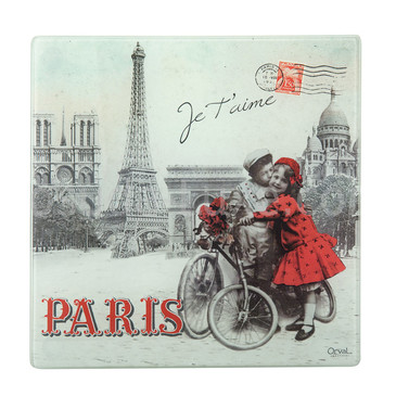 Стеклянная подставка под горячее Париж, я тебя люблю Orval