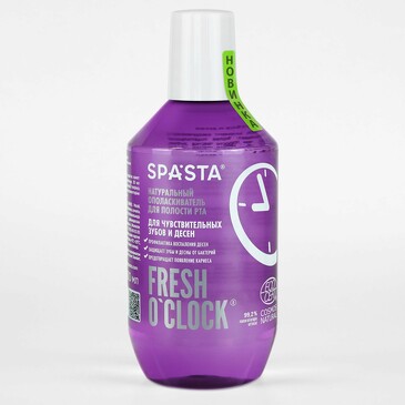 Ополаскиватель для полости рта Spasta Fresh o’clock Для чувствительных зубов и десен, 400 мл Spasta