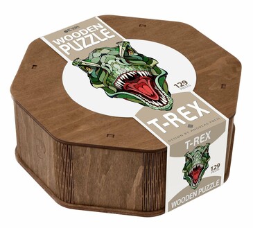 Пазл-головоломка деревянный Динозавр T-REX XL (подар. коробка), 40x24x5 Eco Wood Art