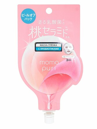 Маска для лица тканевая отшелушивающая с пробиотиками, витаминами А, C, E и керамидами Увлажнение и Упругость, мультиколор Momo Puri