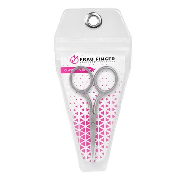 Ножницы маникюрные для ногтей прямые Classic FS-105DP, матовые, ручная заточка, 9 см Frau Finger