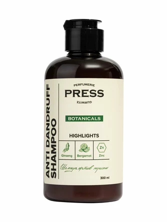 Шампунь от перхоти бессульфатный профессиональный 300 мл. Press Gurwitz Botanicals