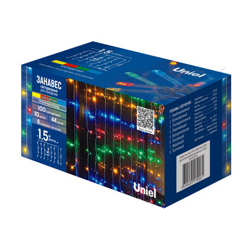 Занавес светодиодный, 1,5х1,5м. 100 светодиодов Uniel