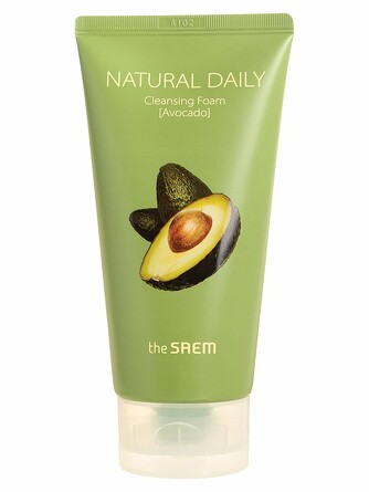 Пенка для умывания лица natural daily foam avocado, 150 мл The Saem