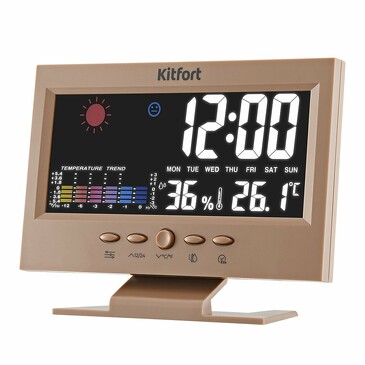Часы с термометром и гигрометром 0,5 Вт Kitfort