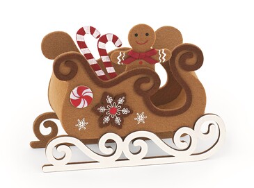 Кашпо из фетра Пряничные сани 20х15 см TonoSUTono