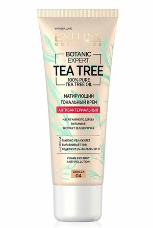 Крем тональный матирующий антибактериальный 3в1 - 04 vanilla, серии Botanic Expert, 30 мл Eveline Cosmetics