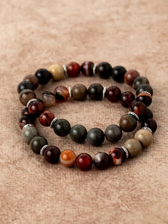 Браслет для Тельцов (2 шт.) из натурал. камней Твой зодиак