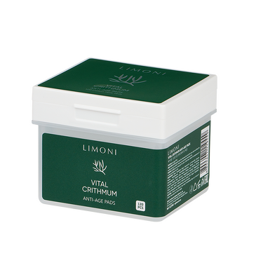 Тонер-пэды для лица антивозрастные с критмумом Vital Crithmum Anti-age Pads (120 шт.),  Limoni