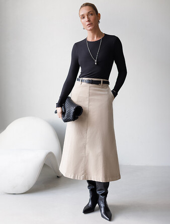 Юбка из микро-вельвета Vilatte