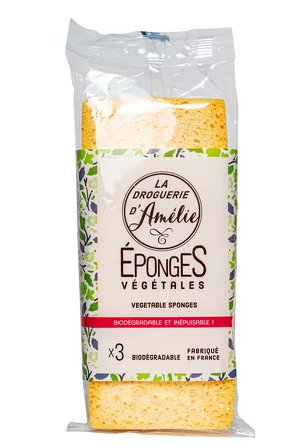 Губки натуральные растительные, 3 шт. La Droguerie d’Amélie