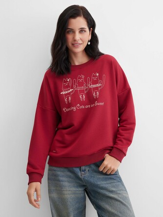 Свитшот с принтом Кошки-Балерины Barmariska