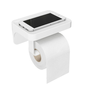 Держатель для туалетной бумаги с полочкой Flex 9х12х20 см Umbra