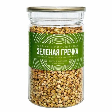 Суперфуд. Гречка зеленая живая пророщенная, 220 г Sneko gold