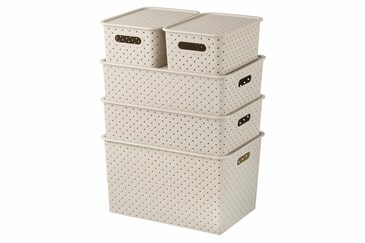 Набор корзинок с крышками Береста (3 л, 3 л, 7,5 л, 7,5 л и 14 л) EL Casa