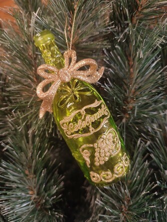 Украшение ёлочное. Подарочная бутылка, 13 см  ForestMarket