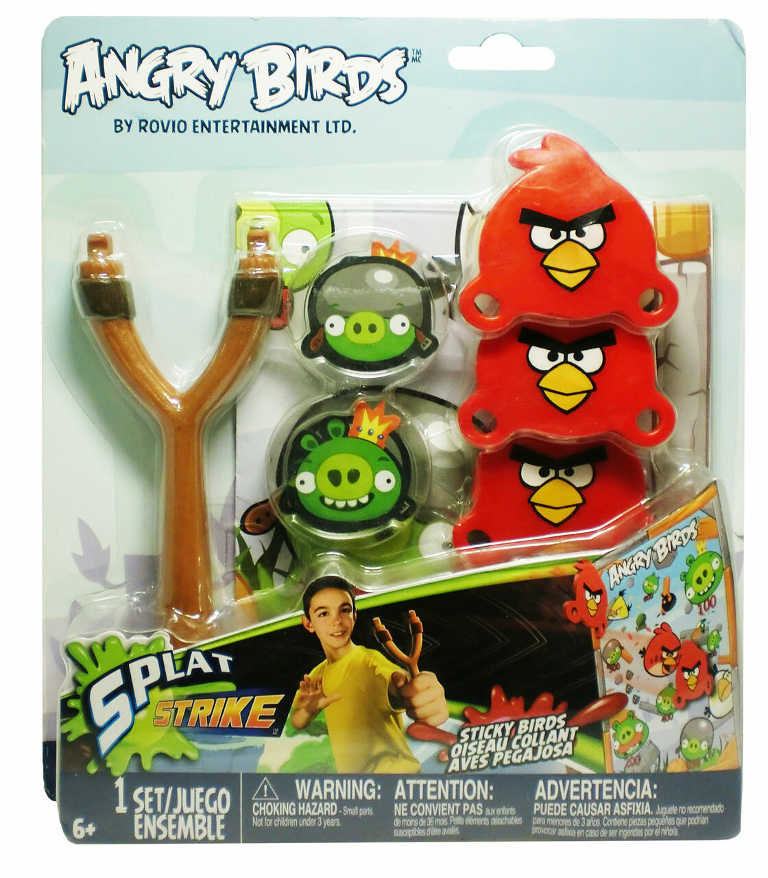 Чики Рики: Игоровой набор Angry Birds Space (мишень, рогатка и 3  липучки-бросалки Angry Birds)