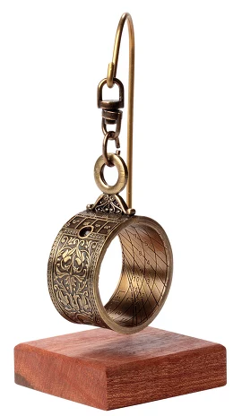 Часы солнечные миниатюрные Miniature Altitude Ring dial (13х4 см, ширина 2,1 см) Hemisferium
