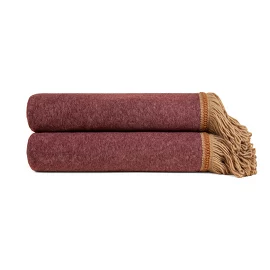 Плед Soft Bamboo Burgundy с тесьмой Brigitte 160х200 см Frati Home