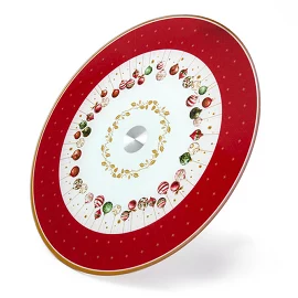 Блюдо сервировочное Christmas Balls 32 см вращающееся (стекло) Fissman