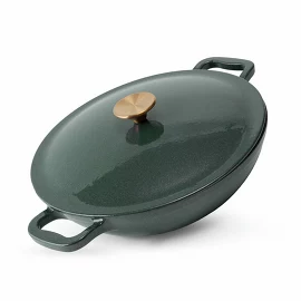 Жаровня Le Mans Green 28x7 см, 3,0 л (эмалированный чугун) Fissman