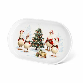 Блюдо Goose Party овальное 23,5х14 см (фарфор) Fissman
