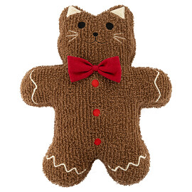 Подушка вязаная Кот New Year Essential, 45x40 см Tkano