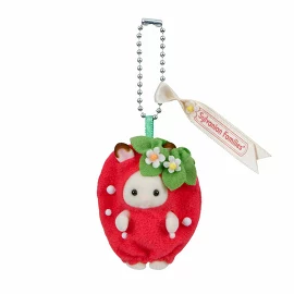 Брелок. Шоколадный крольчонок в костюме клубники Sylvanian Families